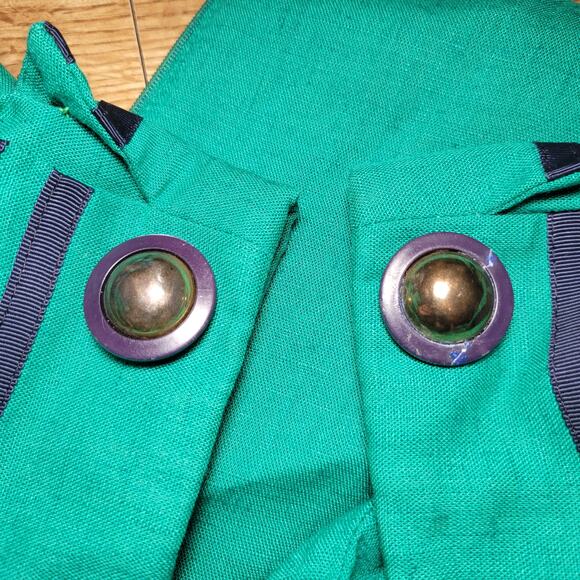 Vintage Cynthia Howie Green Nautical Sailor Dress, Drop Waist Pleated, 14 - Picture 6 of 6